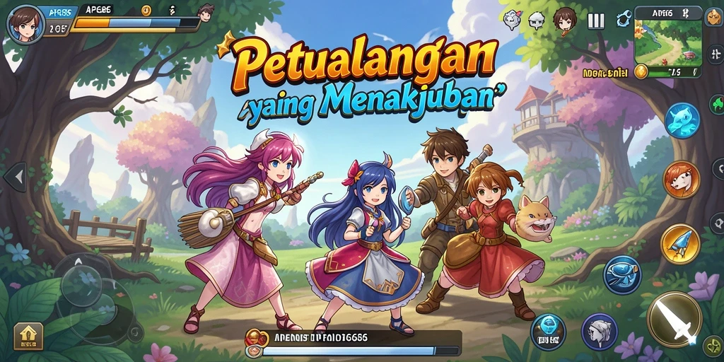 Tampilan aksi epik dalam game AP686 dengan karakter anime favorit.