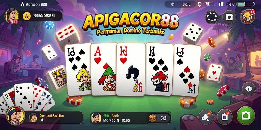 Tampilan gameplay domino yang seru dan interaktif.