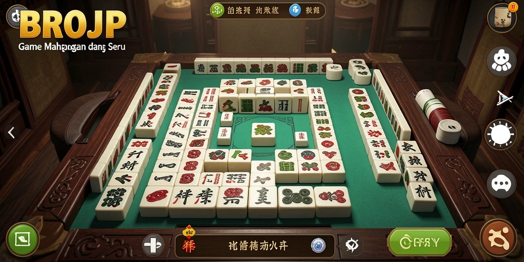 Tampilan menarik dari gameplay Mahjong yang seru.