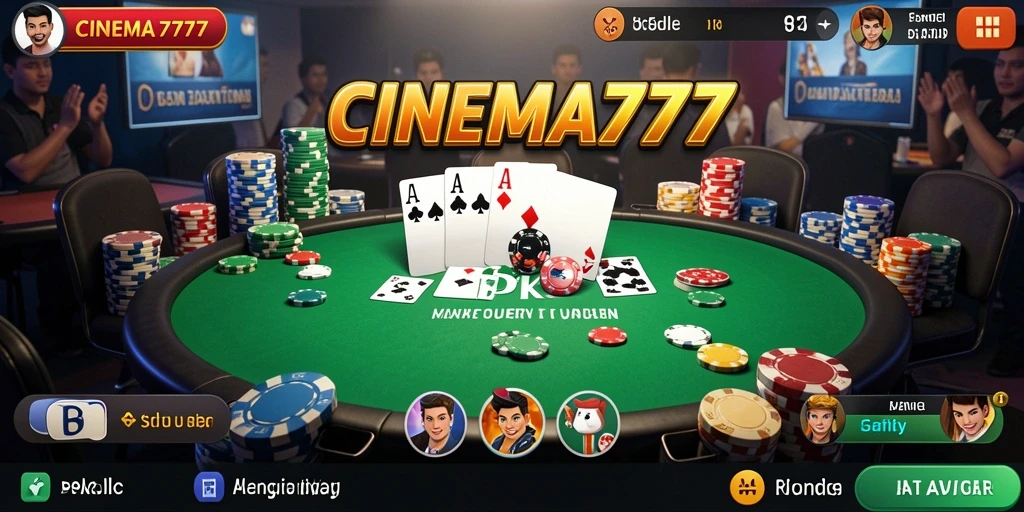 Tampilan menarik saat bermain Poker di CINEMA777.
