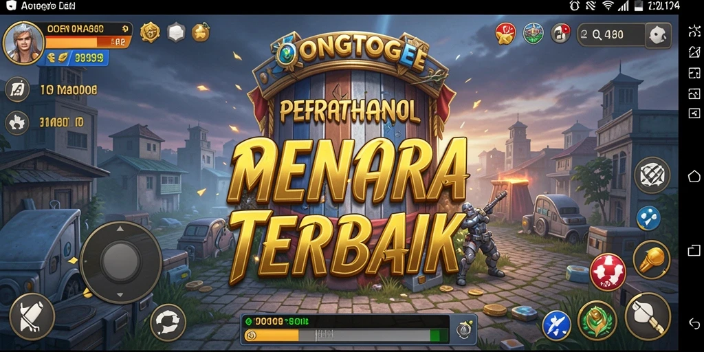 Tangkapan layar gameplay CONGTOGEL menampilkan aksi menara bertahan dengan efek visual menarik.