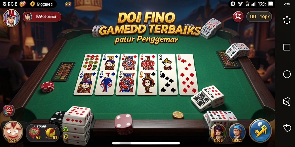Screenshot gameplay FO8 dengan aksi seru permainan domino.