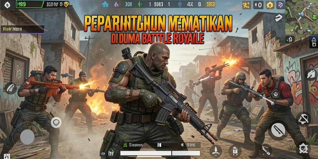 Tangkapan layar H89 yang menampilkan pertarungan intens dalam arena Battle Royale.