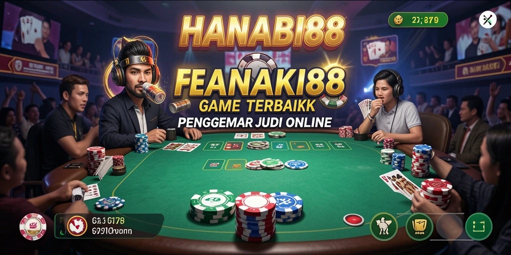 Tampilan menarik dari gameplay Poker di HANABI88.