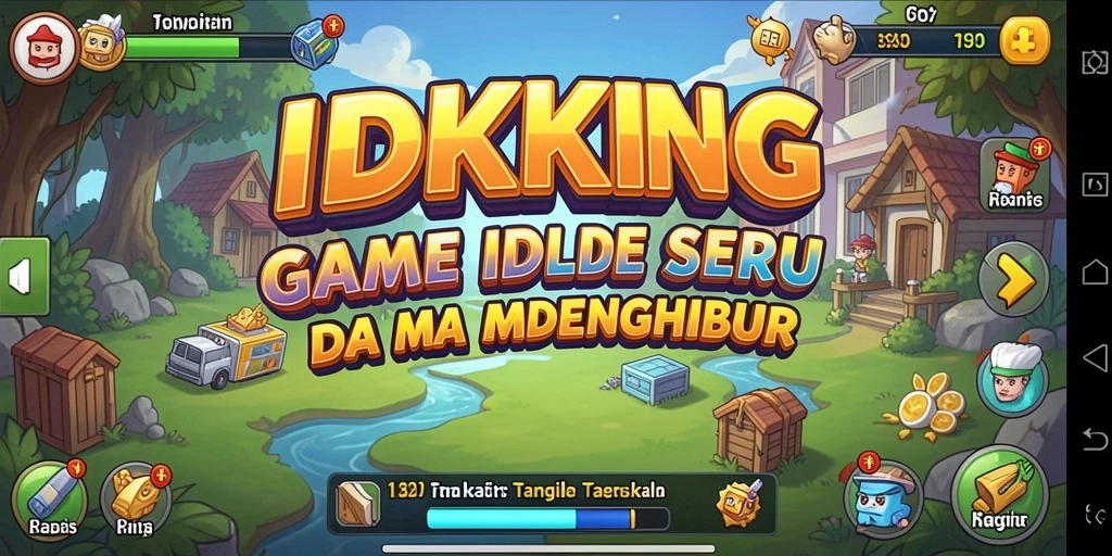 Tangkapan layar utama IDRKING menunjukkan aksi gameplay Idle yang menarik.