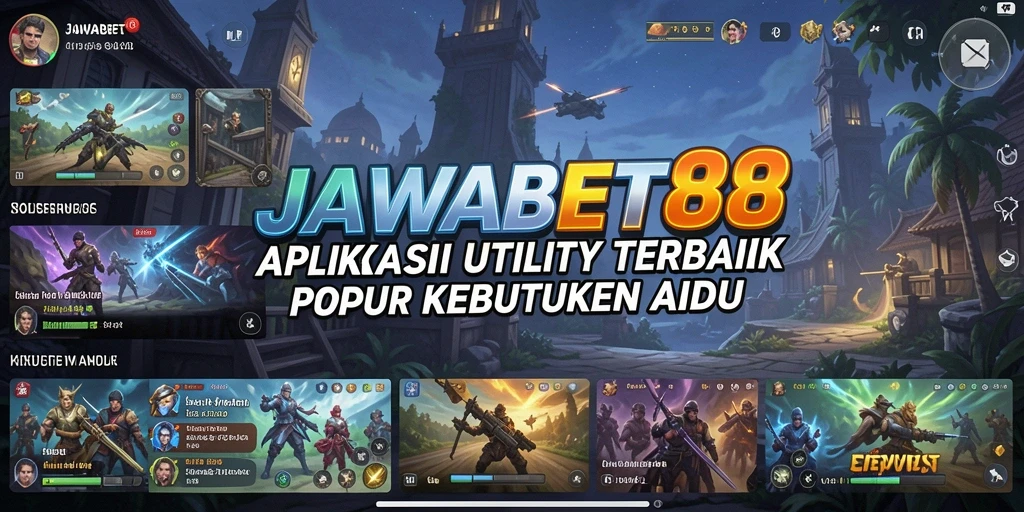 Tampilan antarmuka JAWABET88 yang memudahkan penggunaan aplikasi Utility.