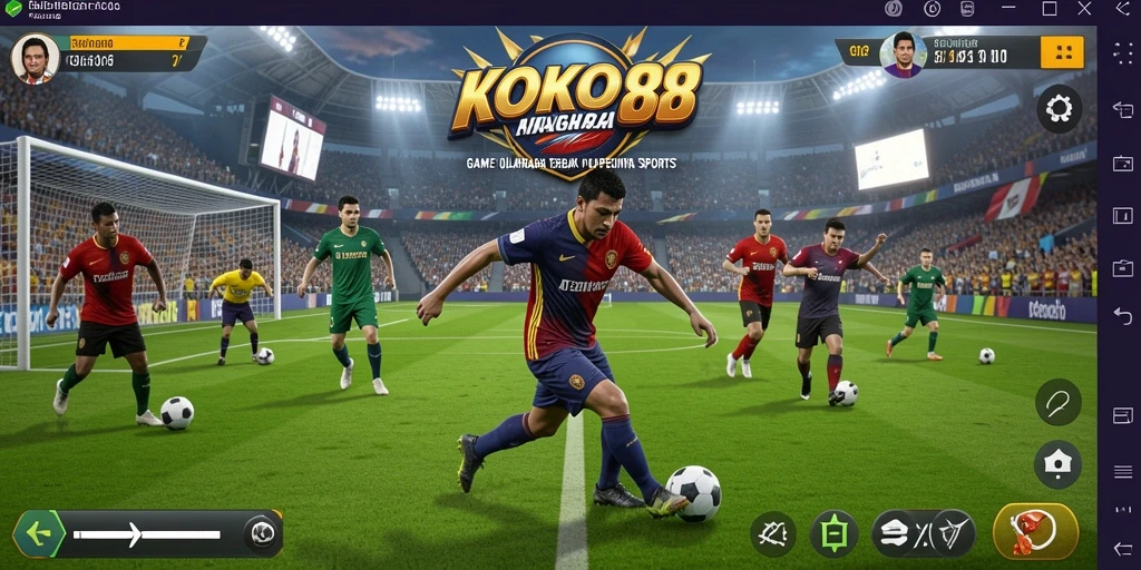 Tampilan gameplay KOKO88 dengan aksi olahraga seru.