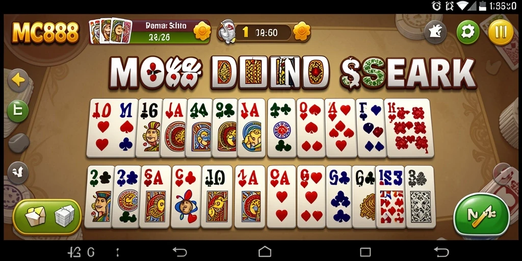 Tangkapan layar menunjukkan pengalaman bermain game Domino yang seru di MC888.