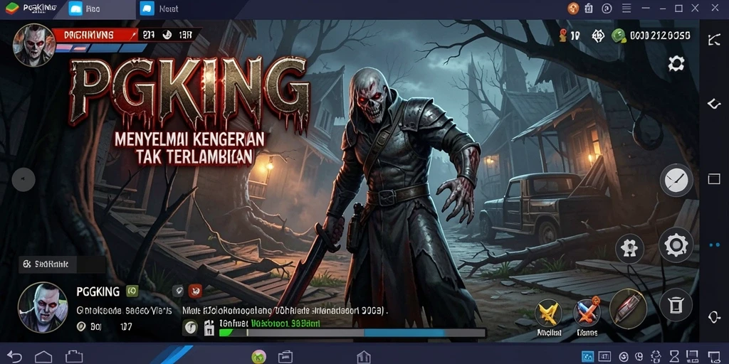 Gameplay PGKING menampilkan suasana mencekam dengan grafik yang mendetail.