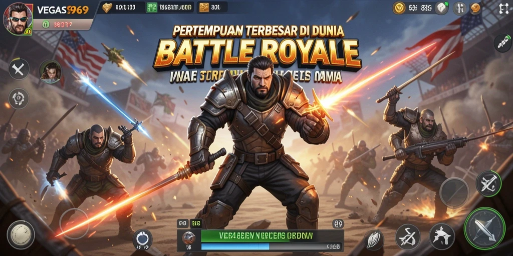 Gameplay seru dalam pertempuran Battle Royale di VEGAS969.