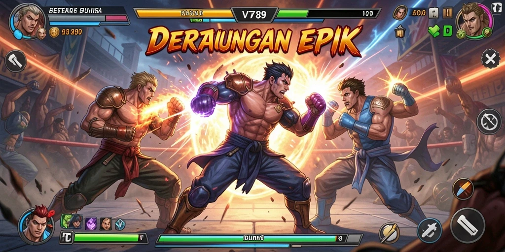 Gameplay seru dan intens dalam dunia Fighting VT789.